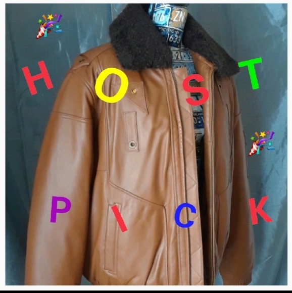 Sean John Other - 🎉HP🎉 Sean John BUTTERSCOTCH Leather Coat